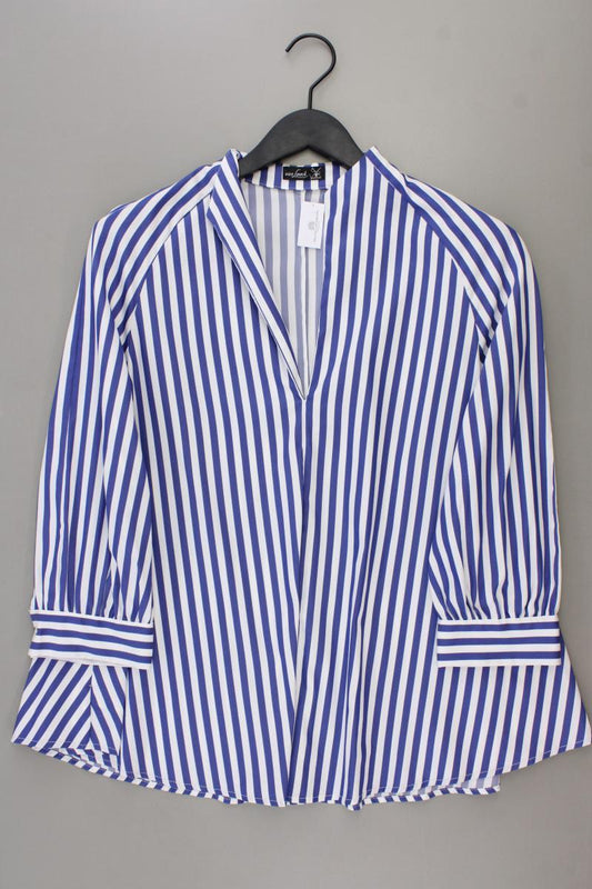 van Laack Classic Bluse Gr. 36 gestreift neuwertig 3/4 Ärmel blau aus Baumwolle