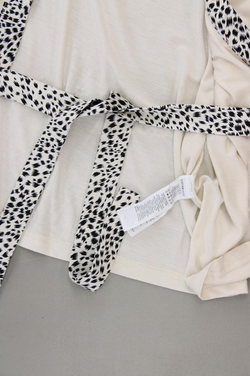 Yamamay Kimono Jäckchen Morgenmantel Gr. S mit Gürtel 3/4 Ärmel creme