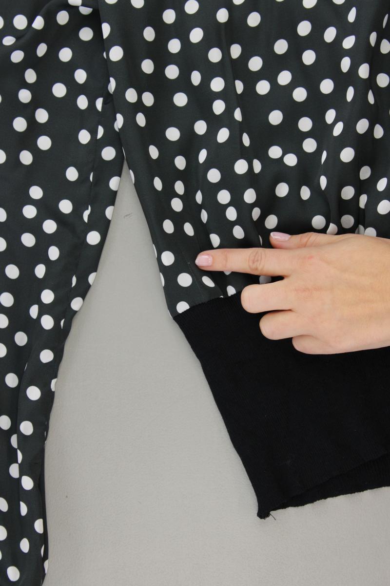 Gil Santucci Langarmbluse Gr. IT 42 (S) gepunktet grau aus Polyester