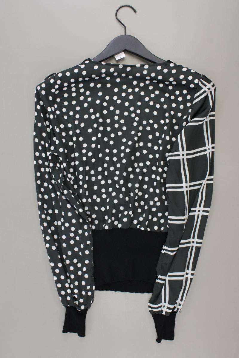 Gil Santucci Langarmbluse Gr. IT 42 (S) gepunktet grau aus Polyester