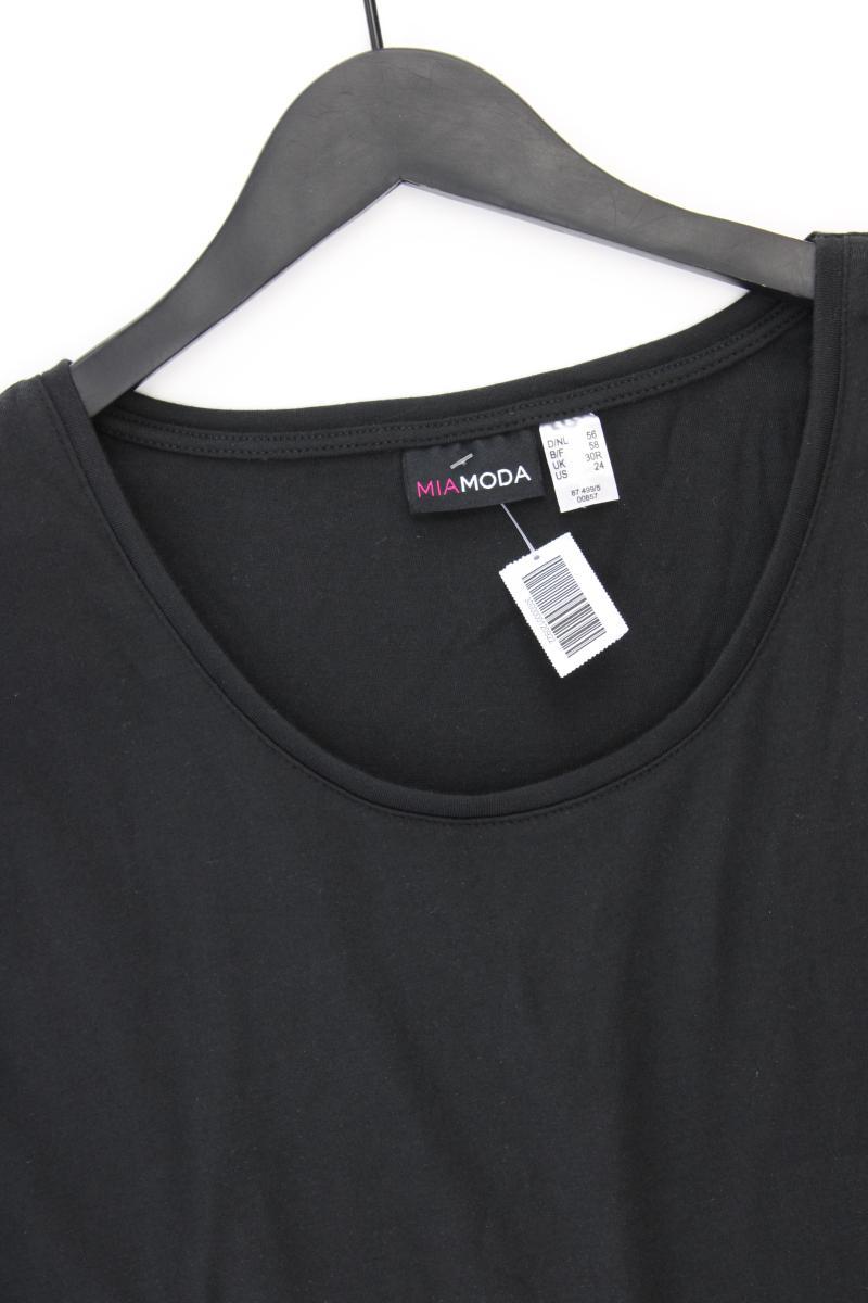 Mia Moda T-Shirt Gr. 56 Kurzarm schwarz aus Baumwolle
