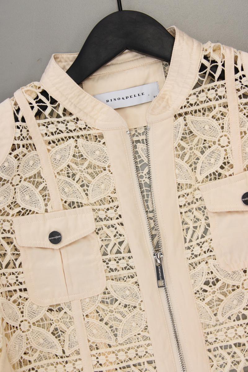 Rino&Pelle Regular Jacke Gr. 36 neuwertig creme aus Polyester