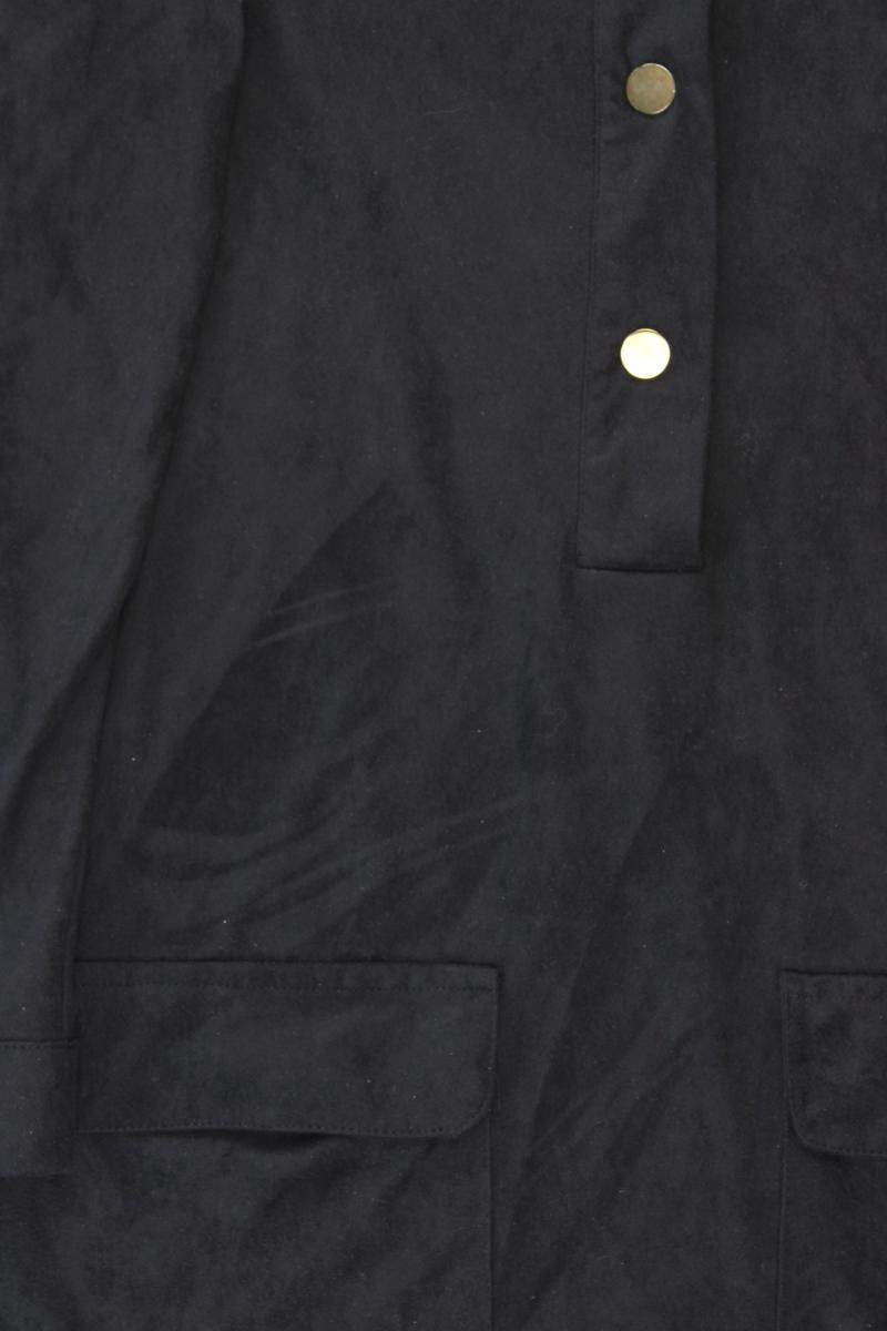 Ciminy Paris Kleid in Wildlederoptik Gr. L Langarm schwarz aus Polyester