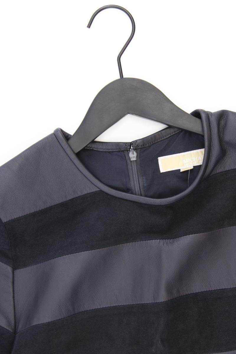 Michael Kors Lederbluse Gr. M Kurzarm schwarz