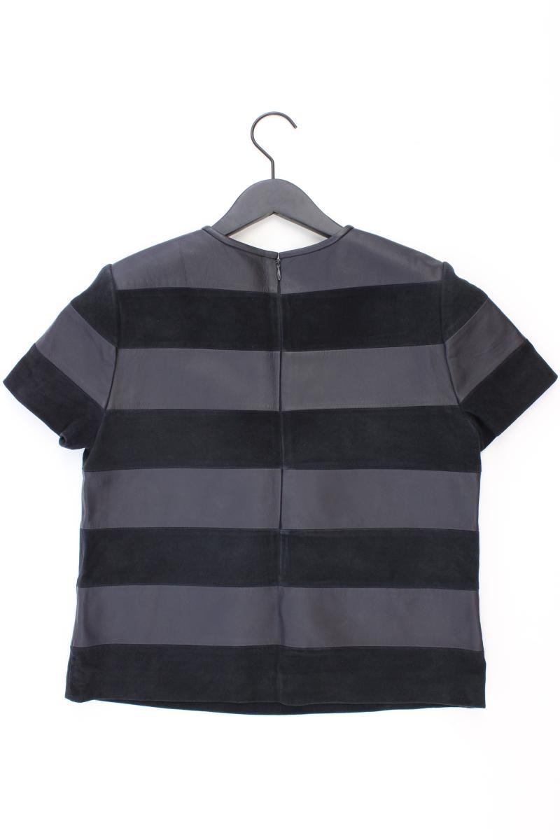 Michael Kors Lederbluse Gr. M Kurzarm schwarz