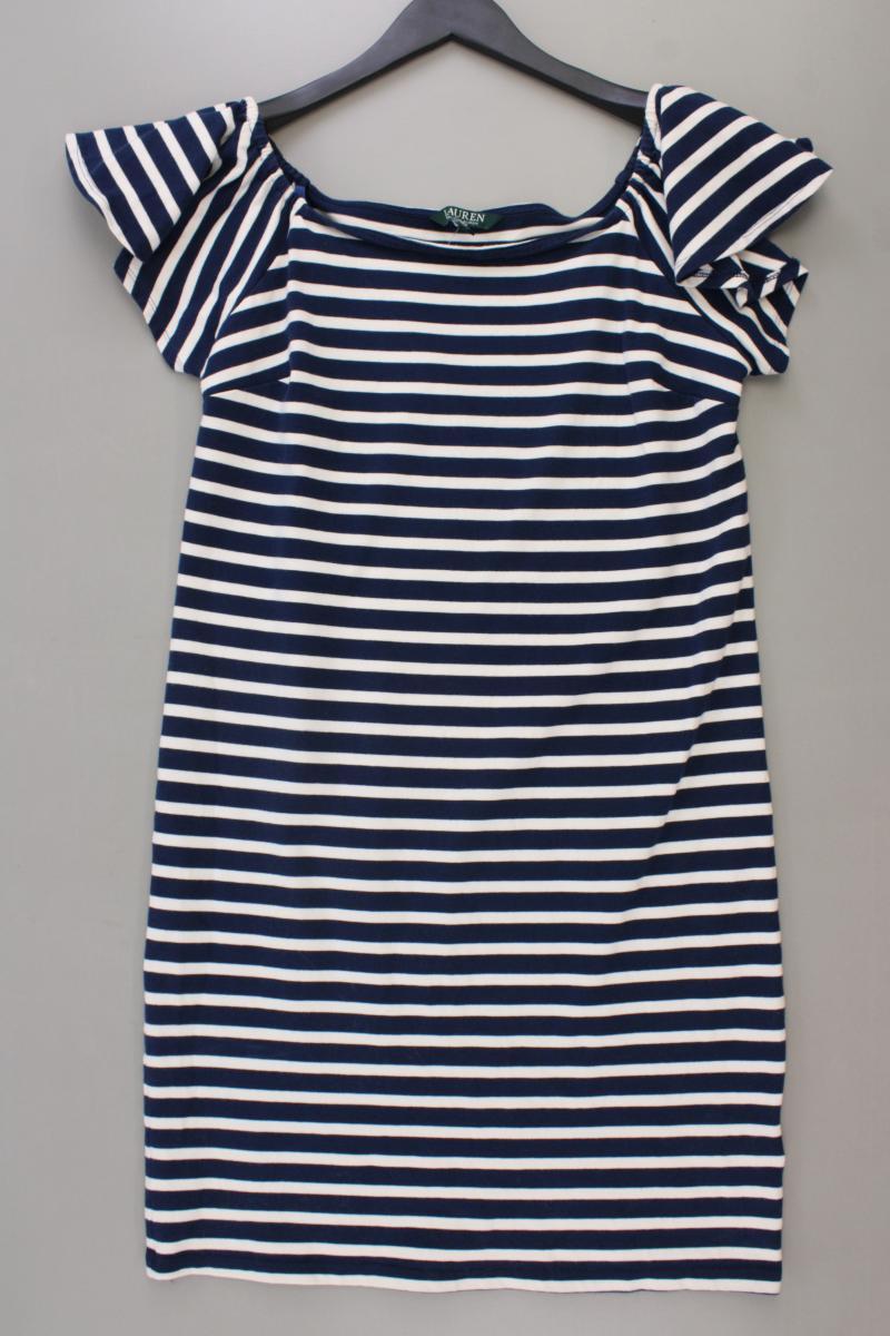 LAUREN Ralph Lauren Kurzarmkleid Gr. M gestreift blau aus Baumwolle