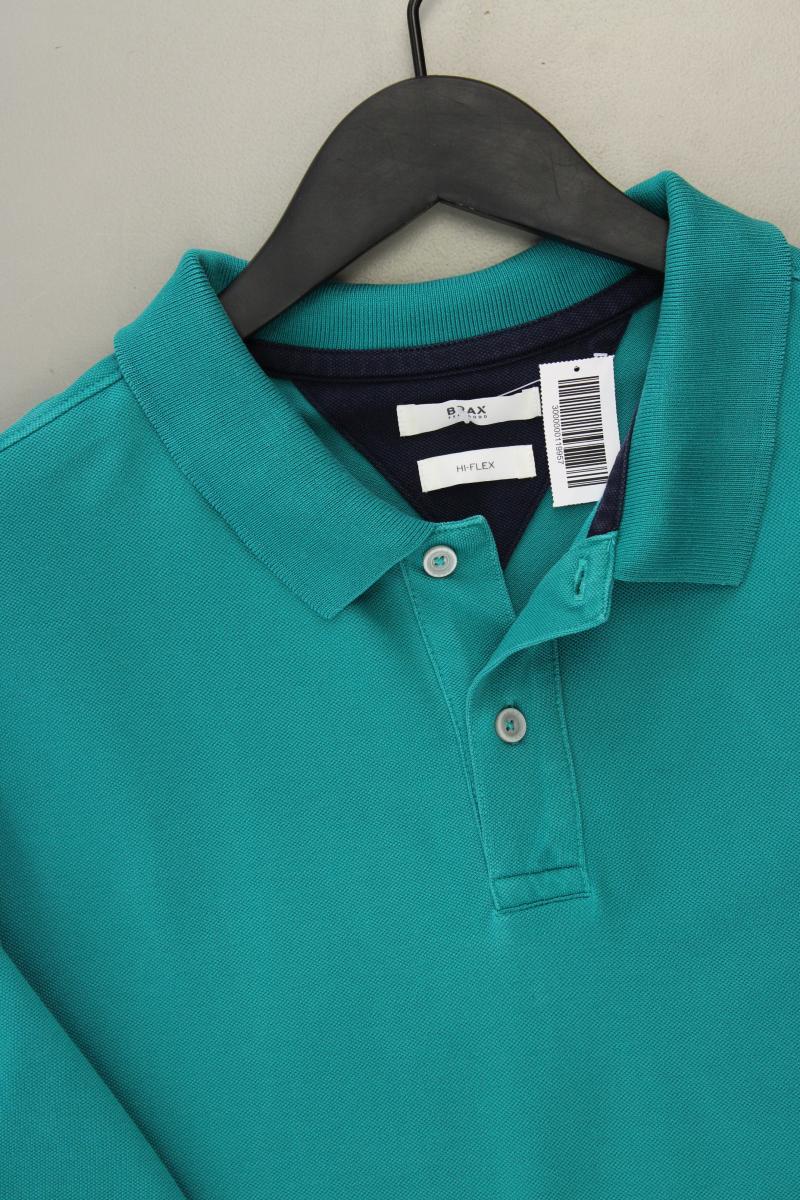 Brax Poloshirt für Herren Gr. XL neuwertig Kurzarm blau aus Baumwolle