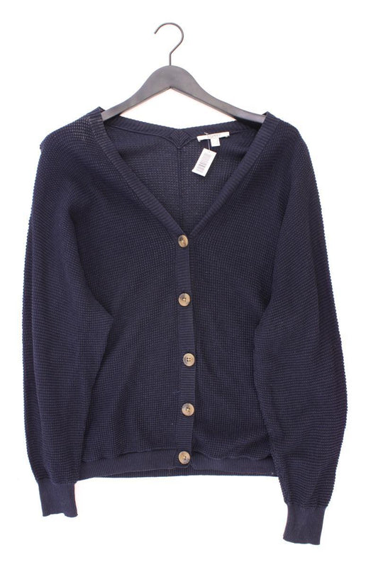 Esprit Strickjacke Gr. XL Langarm blau aus Baumwolle