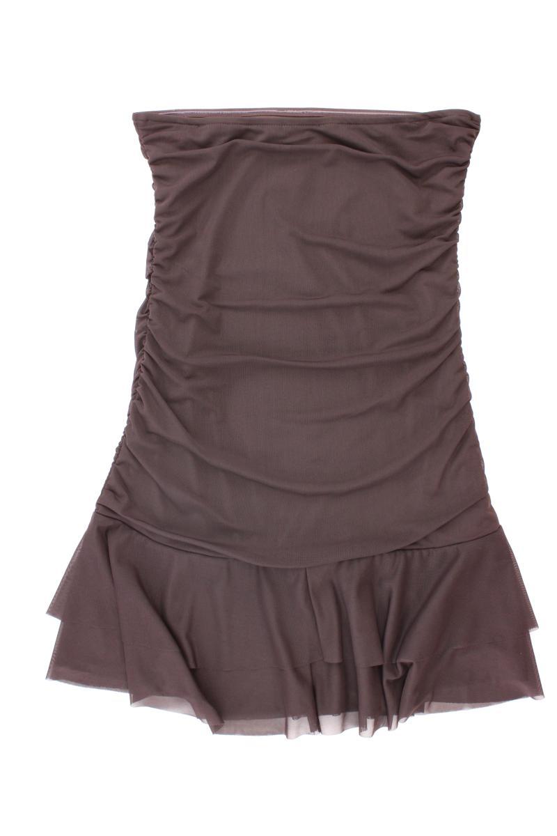 Stradivarius Bandeaukleid Gr. L neuwertig Ärmellos braun aus Polyester
