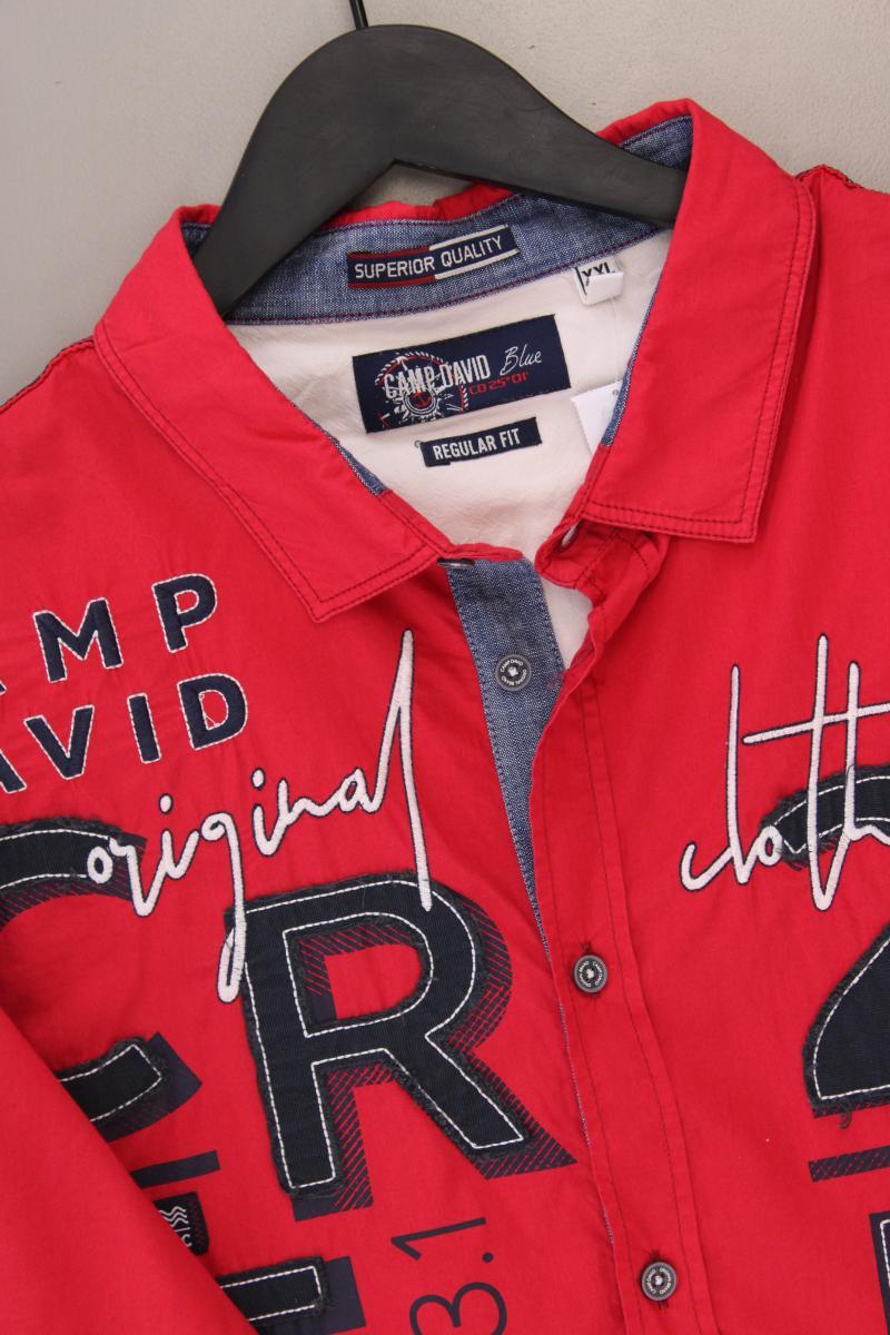 Camp David Kurzarmhemd für Herren Gr. XXL rot aus Baumwolle