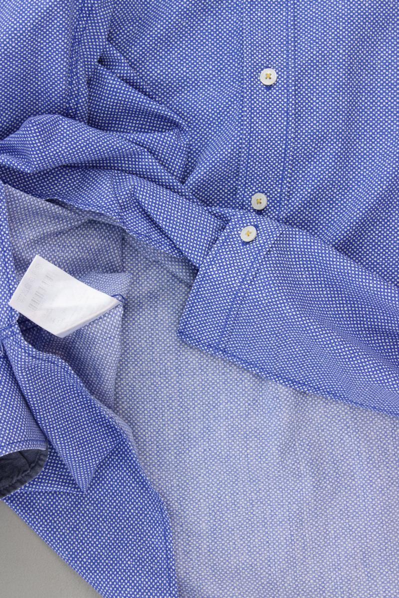 Casa Moda Langarmhemd Gr. 4XL für Herren Gr. XXXL blau aus Baumwolle