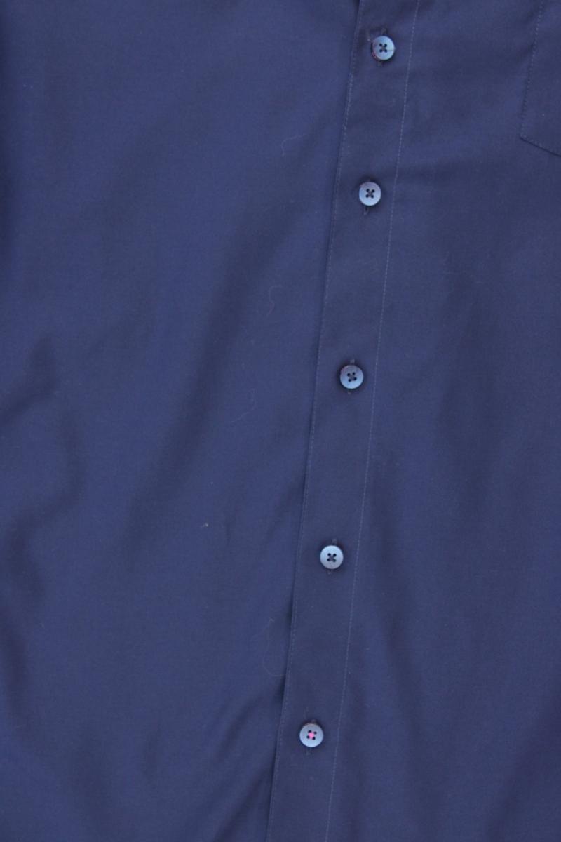 Walbusch Kurzarmhemd für Herren Gr. Hemdgröße 47/48 blau aus Baumwolle