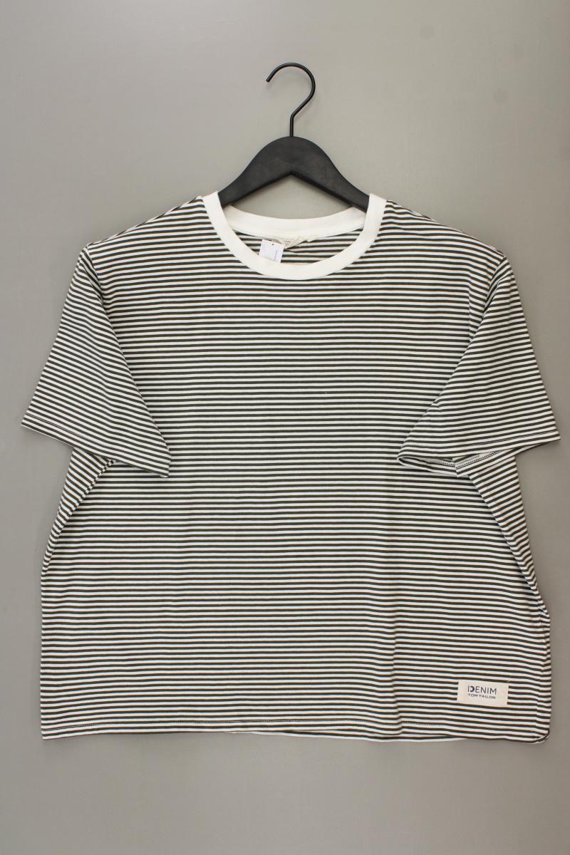 Tom Tailor (Denim) Ringelshirt Gr. XXL gestreift Kurzarm olivgrün aus Baumwolle
