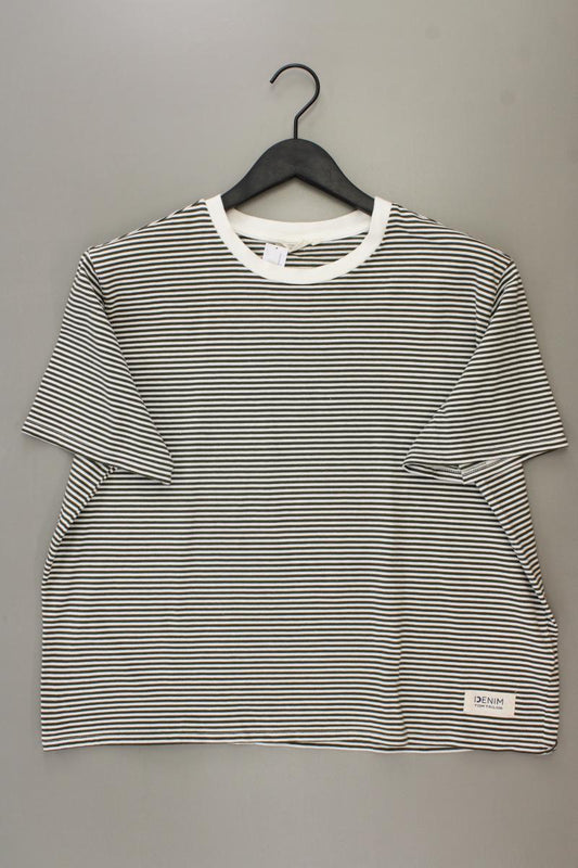 Tom Tailor (Denim) Ringelshirt Gr. XXL gestreift Kurzarm olivgrün aus Baumwolle