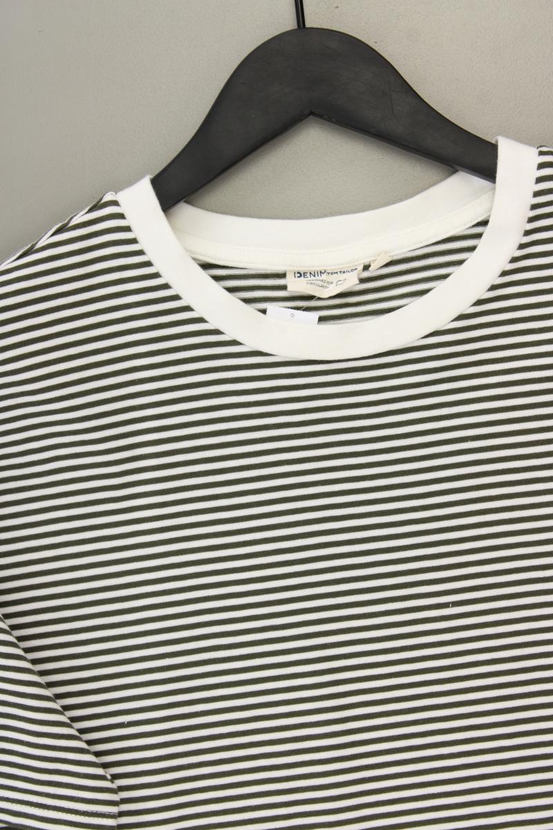Tom Tailor (Denim) Ringelshirt Gr. XXL gestreift Kurzarm olivgrün aus Baumwolle
