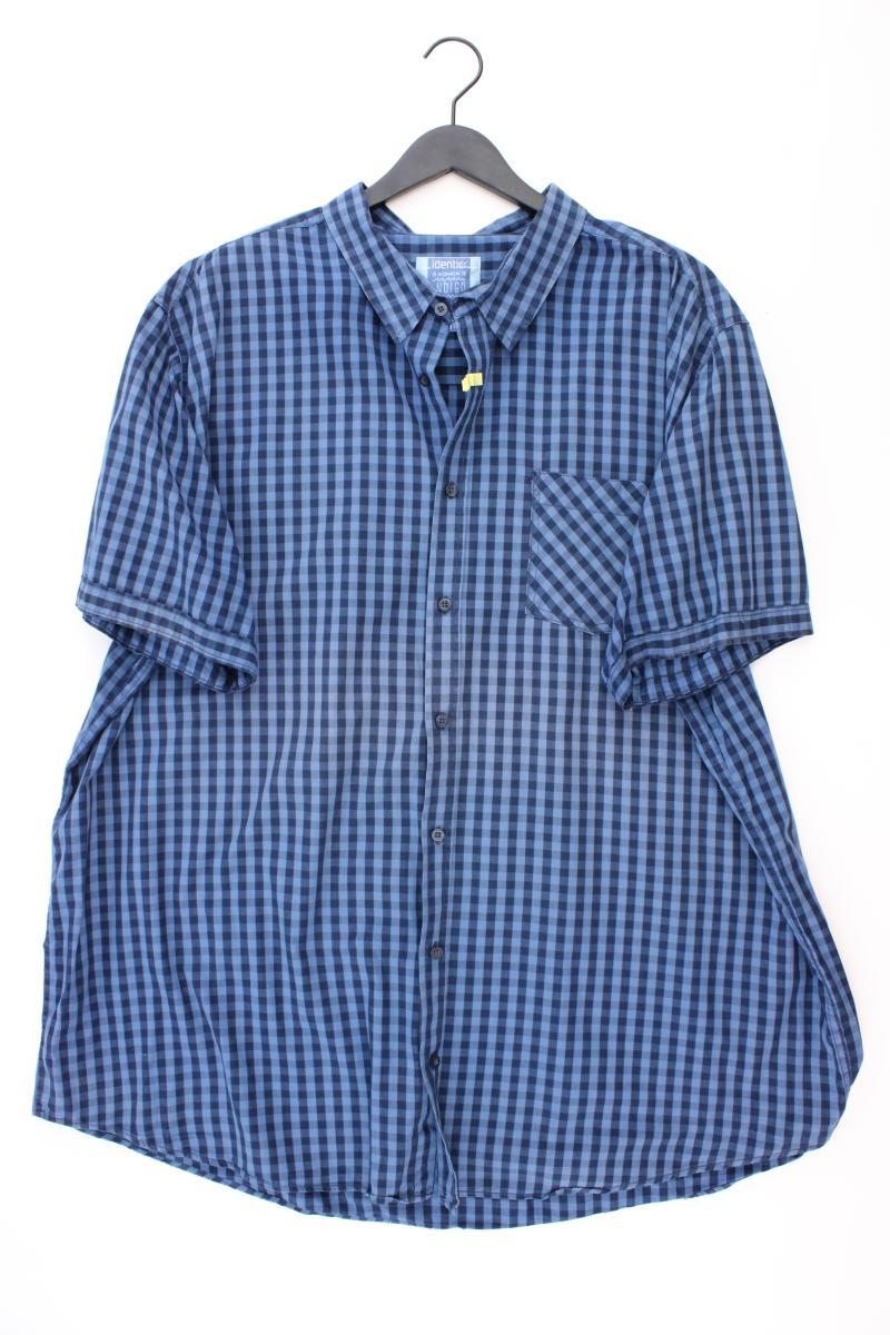Identic Kurzarmhemd Gr. 5XL für Herren Gr. XXXL kariert blau aus Baumwolle