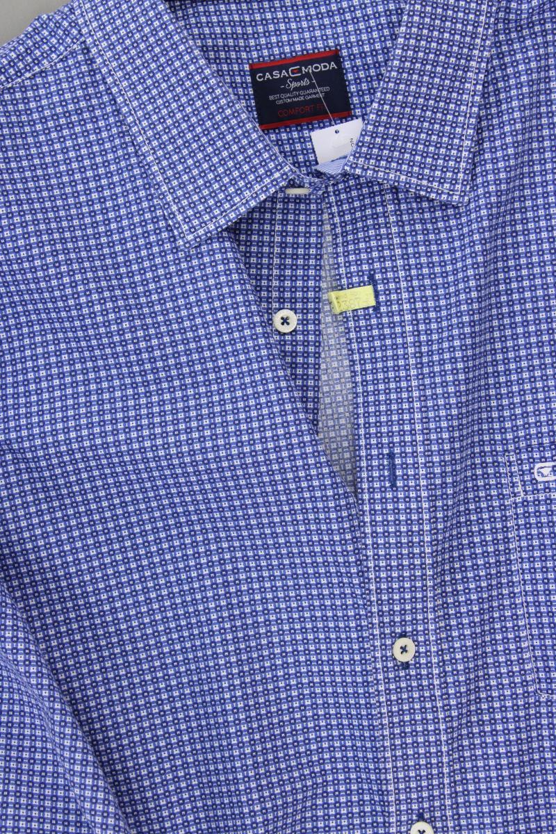 Casa Moda Kurzarmhemd Gr. 4XL für Herren Gr. XXXL blau aus Baumwolle