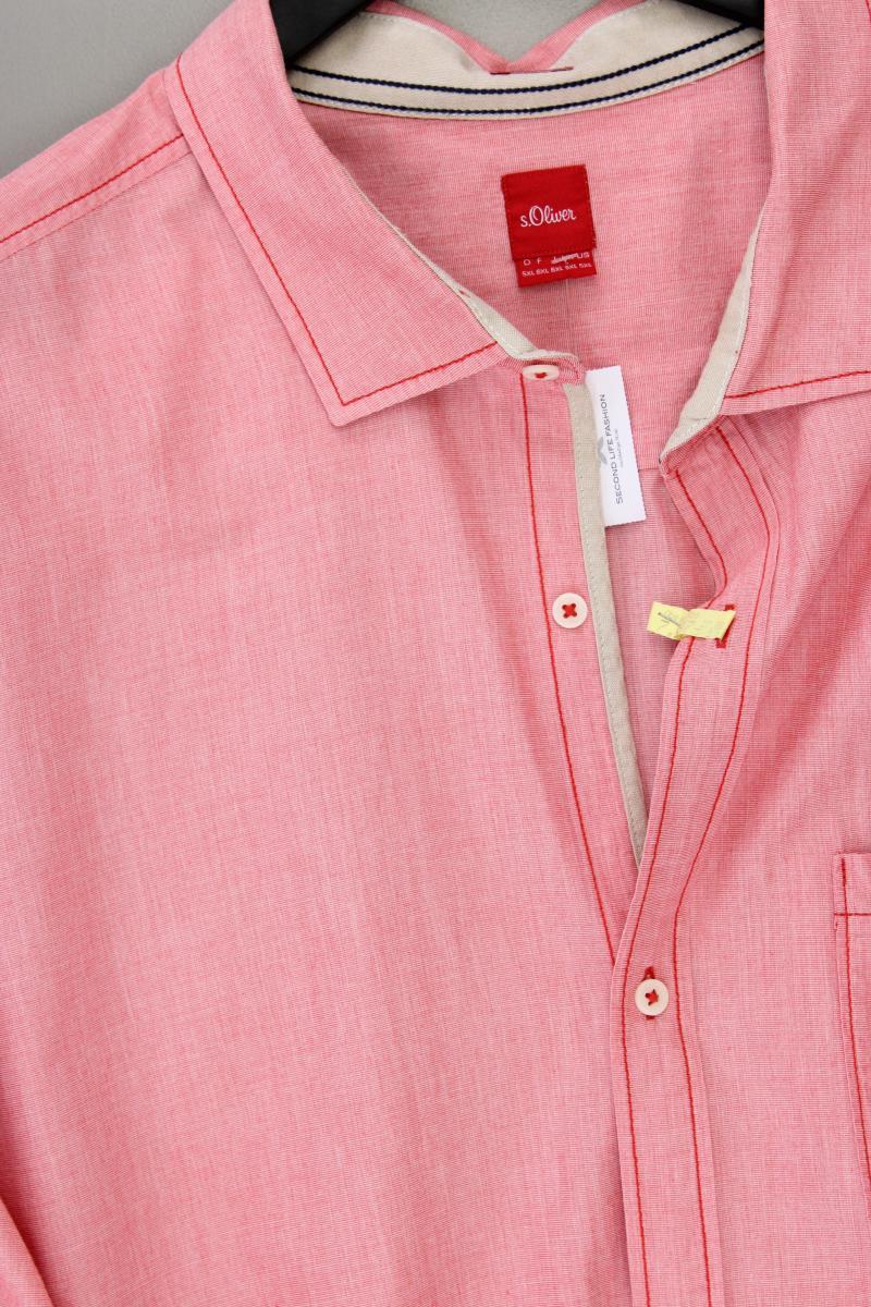 s.Oliver Kurzarmhemd Gr. 5XL für Herren Gr. XXXL rot aus Baumwolle