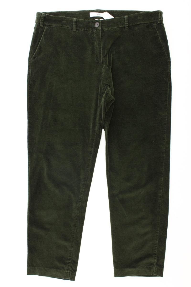 Brax Samthose Gr. 44 olivgrün aus Baumwolle