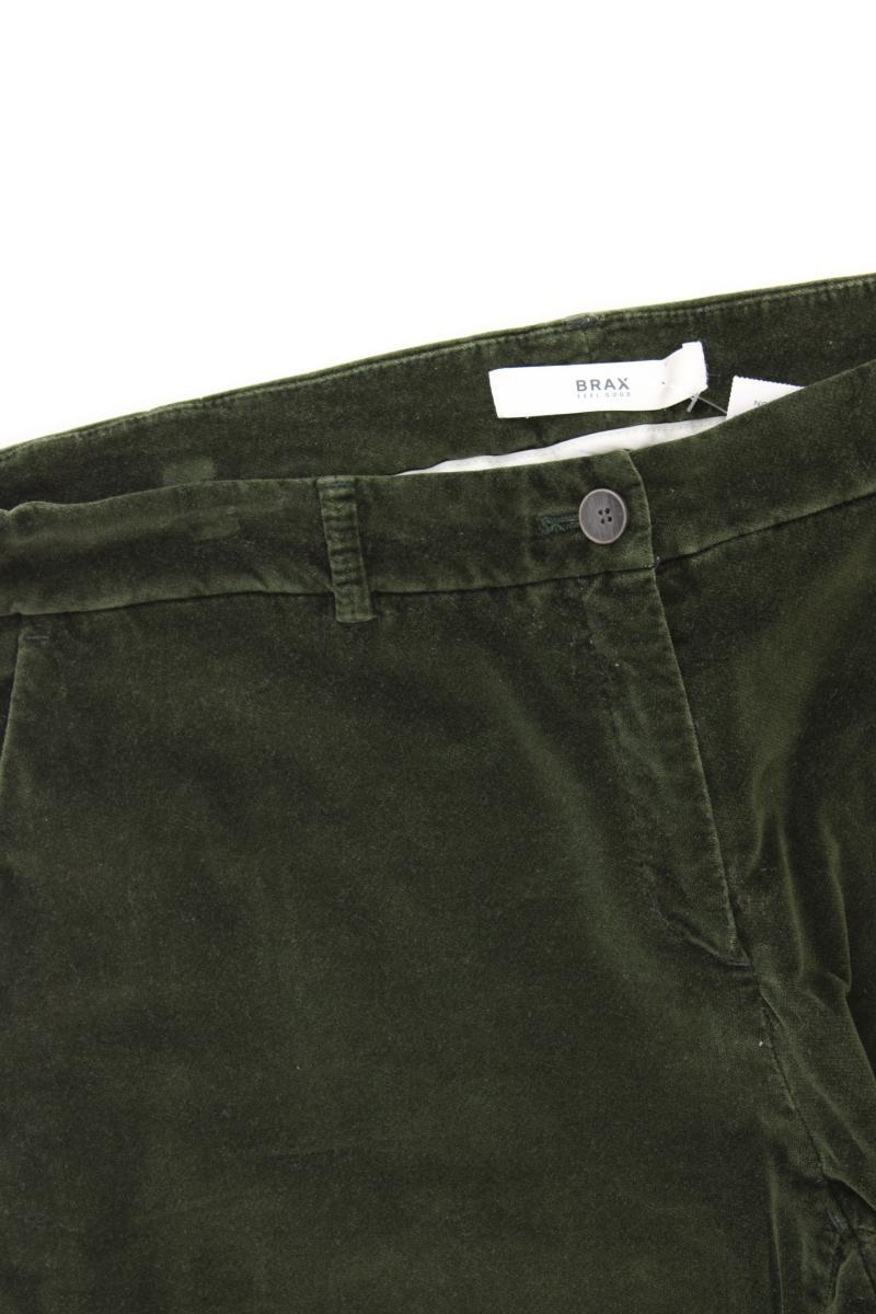 Brax Samthose Gr. 44 olivgrün aus Baumwolle