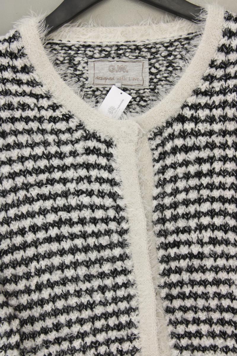 Gerry Weber Strickjacke Gr. 46 Langarm grau aus Baumwolle