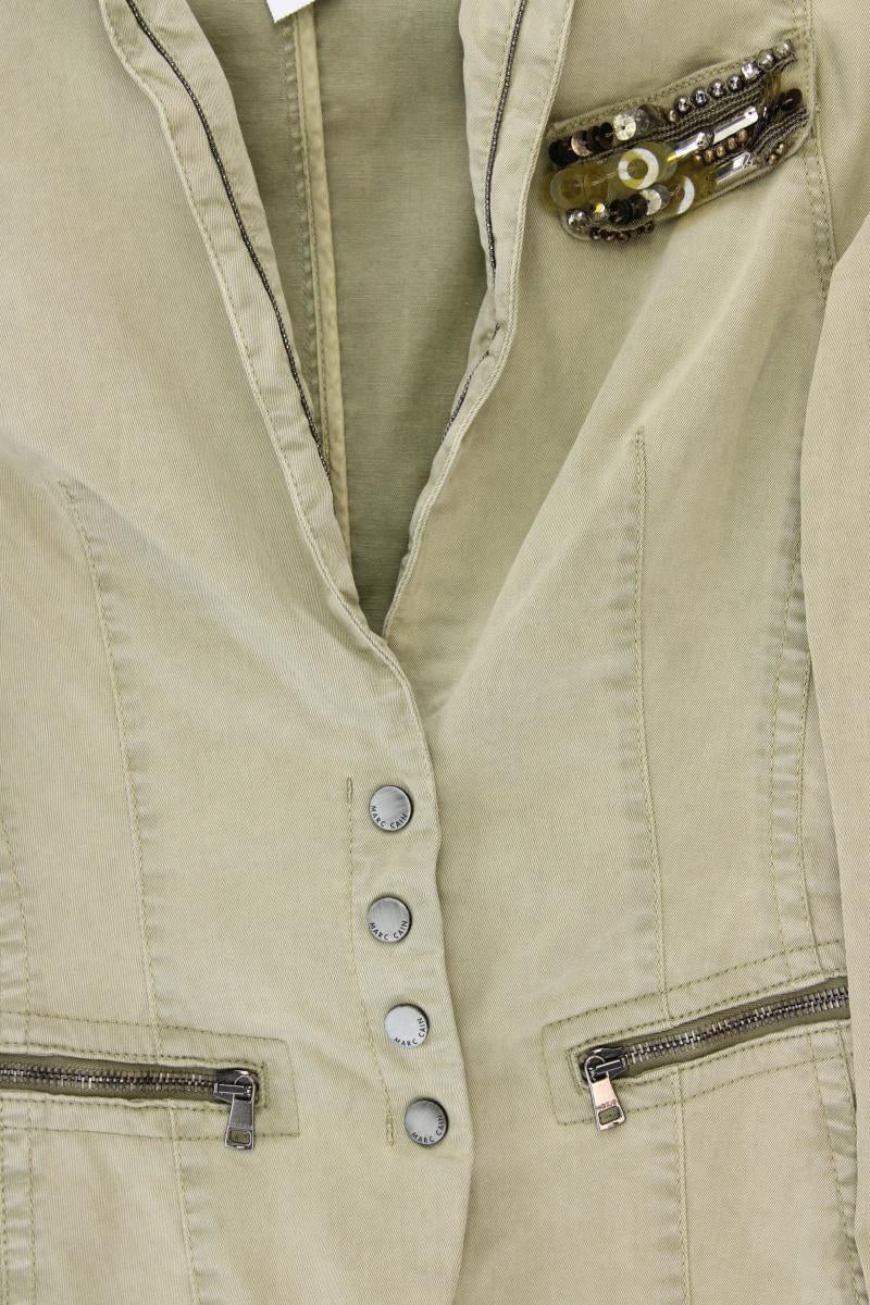 Marc Cain Classic Jacke Gr. 38 olivgrün aus Lyocell