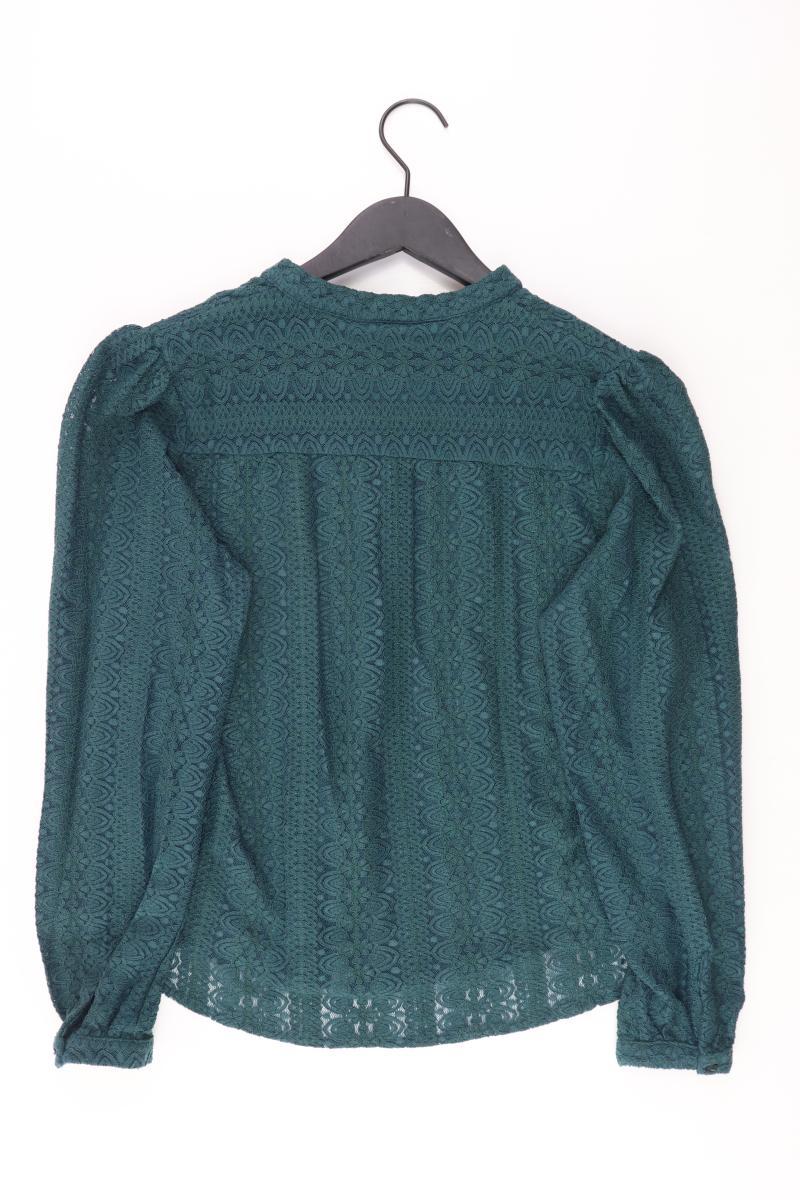 Vila Spitzenbluse Gr. L mit Blumenmuster Langarm grün