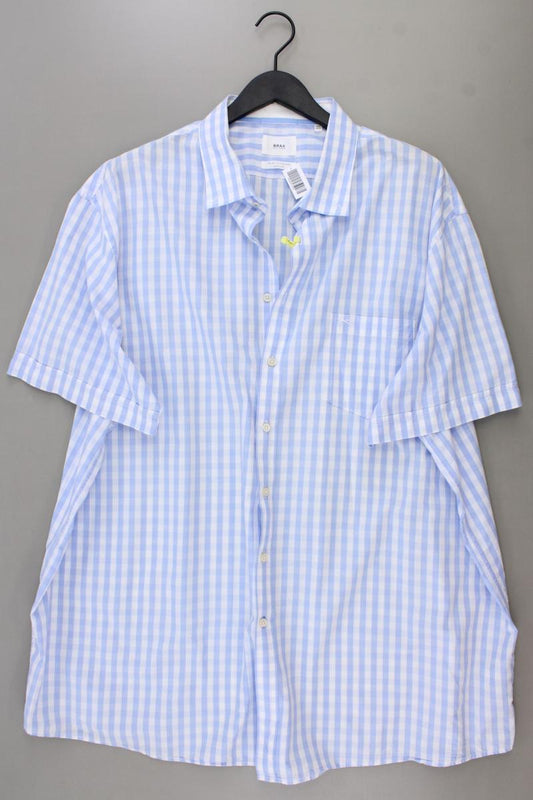 Brax Kurzarmhemd Gr. 4XL für Herren Gr. XXXL kariert blau aus Baumwolle