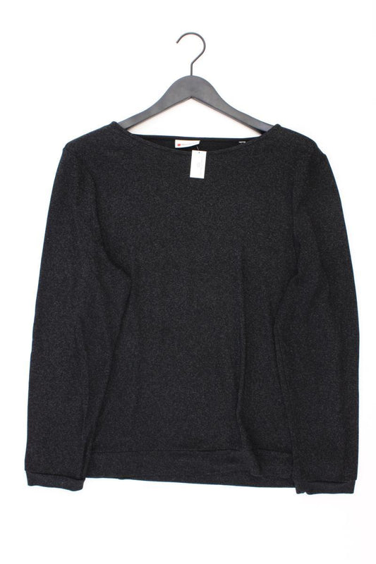 Street One Shirt mit Glitzer Gr. 46 Langarm schwarz