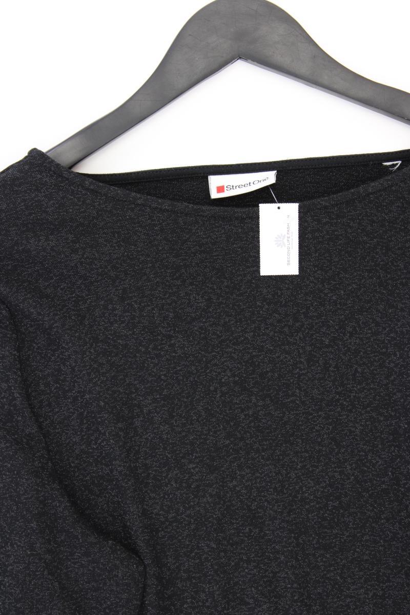 Street One Shirt mit Glitzer Gr. 46 Langarm schwarz