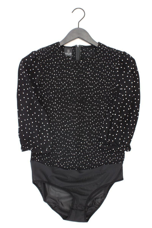 Madeleine Bodybluse Gr. 40 gepunktet 3/4 Ärmel schwarz