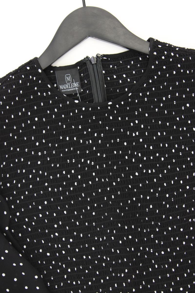 Madeleine Bodybluse Gr. 40 gepunktet 3/4 Ärmel schwarz