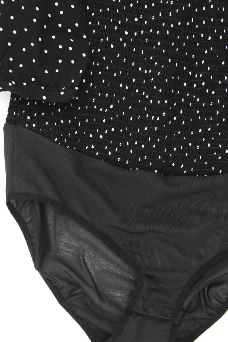 Madeleine Bodybluse Gr. 40 gepunktet 3/4 Ärmel schwarz