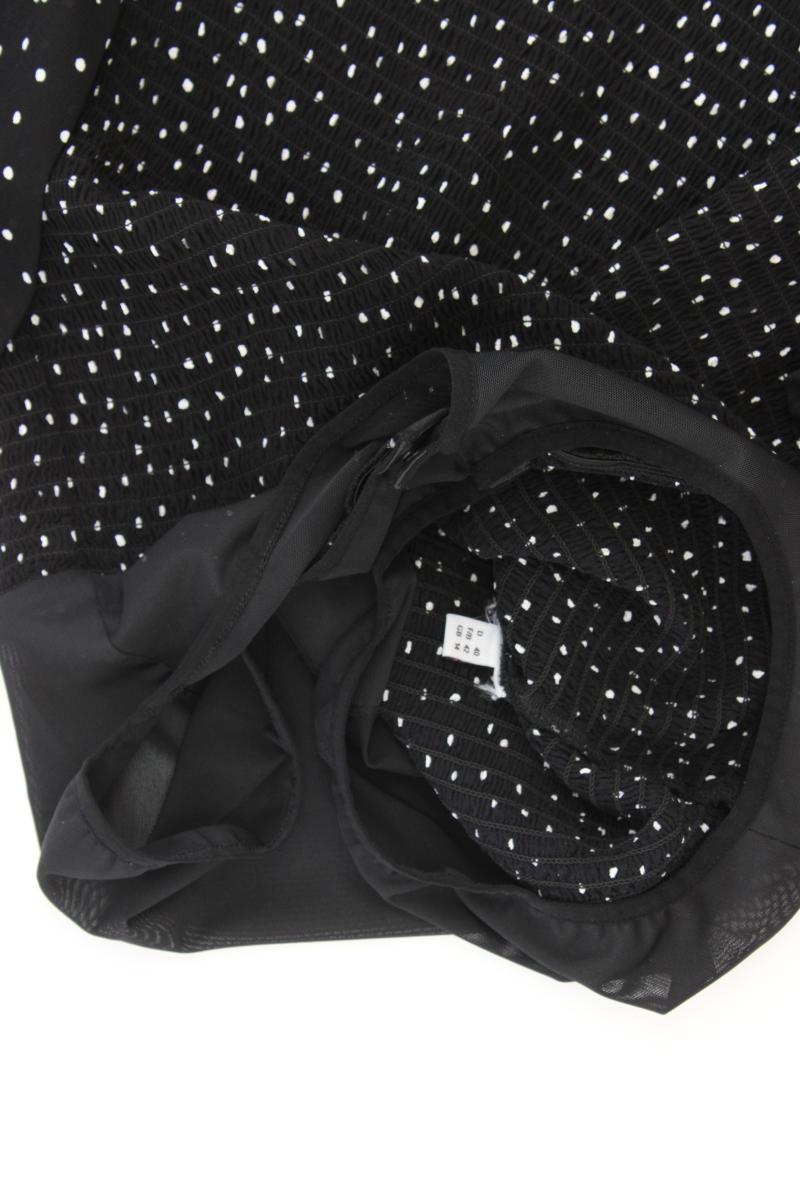 Madeleine Bodybluse Gr. 40 gepunktet 3/4 Ärmel schwarz