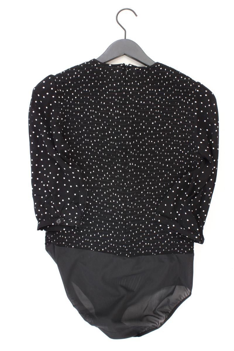 Madeleine Bodybluse Gr. 40 gepunktet 3/4 Ärmel schwarz