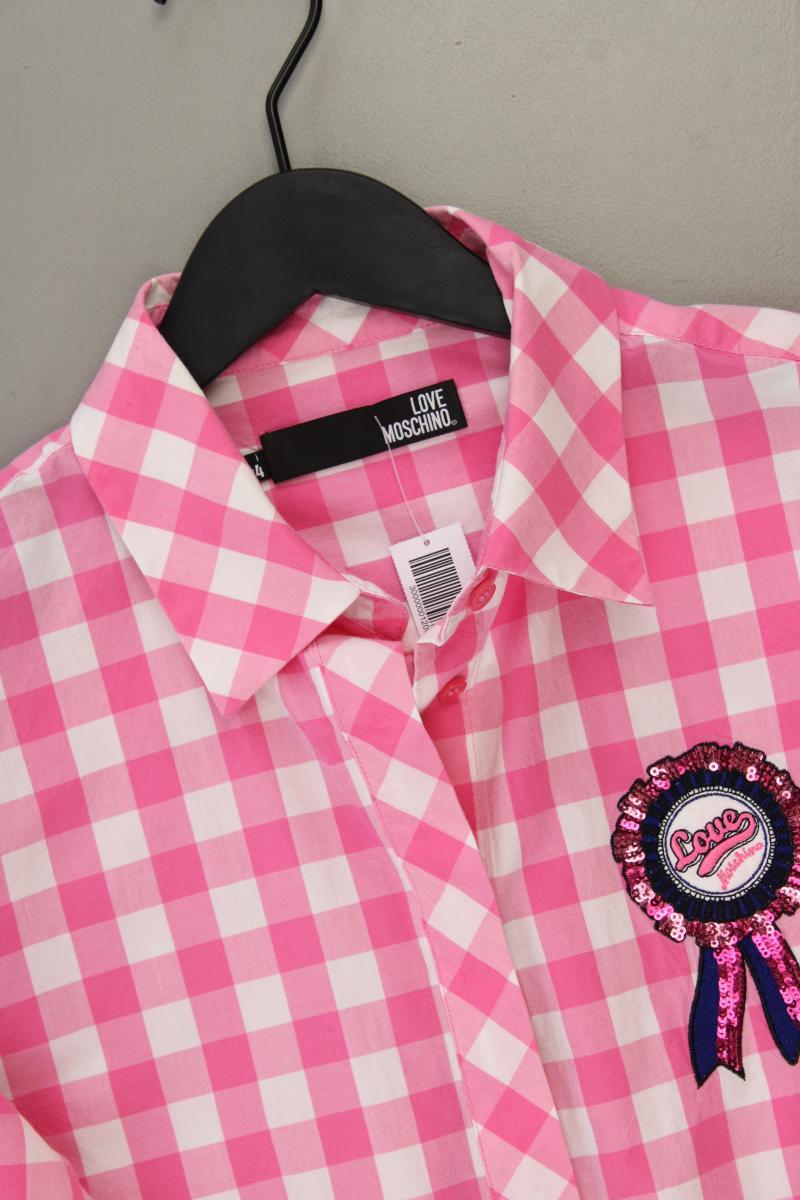 Love Moschino Karobluse Gr. 40 kariert Kurzarm pink
