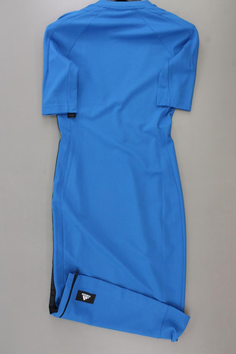 Adidas Jerseykleid Gr. S neu mit Etikett Kurzarm blau aus Baumwolle