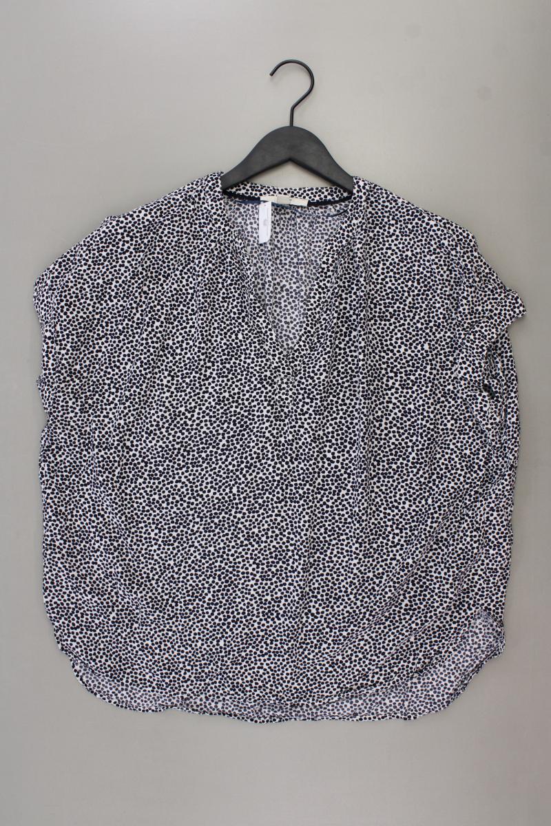 Esprit Kurzarmbluse Gr. 42 blau aus Viskose