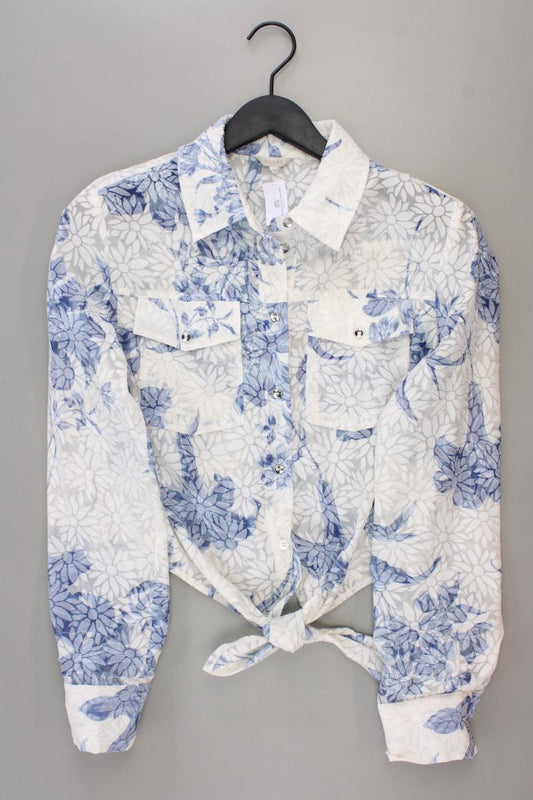 Guess Langarmbluse Gr. M mit Blumenmuster blau