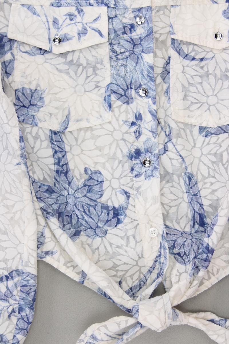 Guess Langarmbluse Gr. M mit Blumenmuster blau