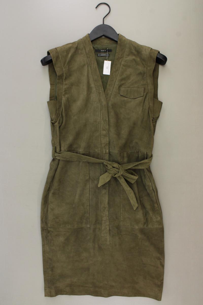 Set Wildlederkleid Gr. 36 Ärmellos olivgrün