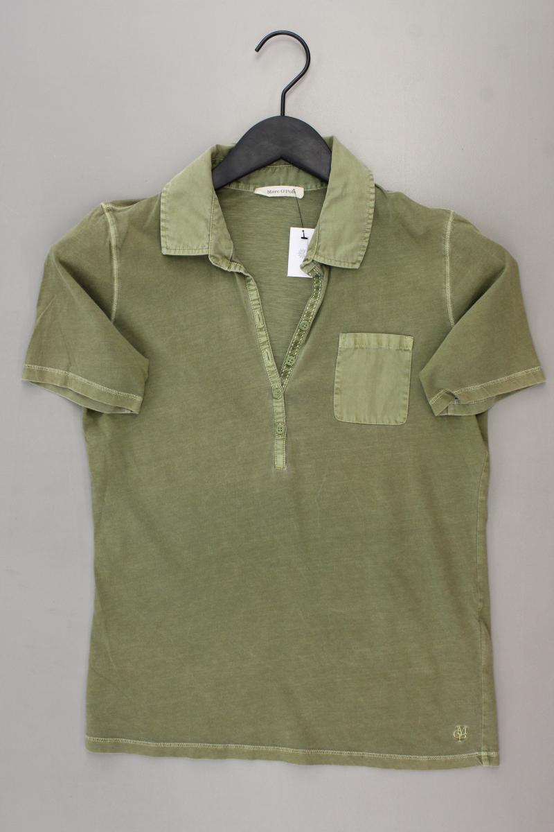 Marc O'Polo Poloshirt Gr. XS Kurzarm olivgrün aus Baumwolle