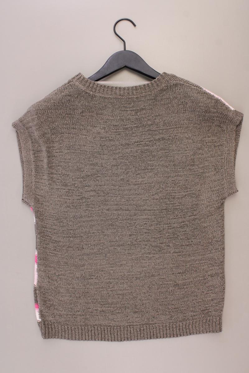 Gina Laura Strickshirt mit Schulterpolstern Gr. 40 Kurzarm mehrfarbig