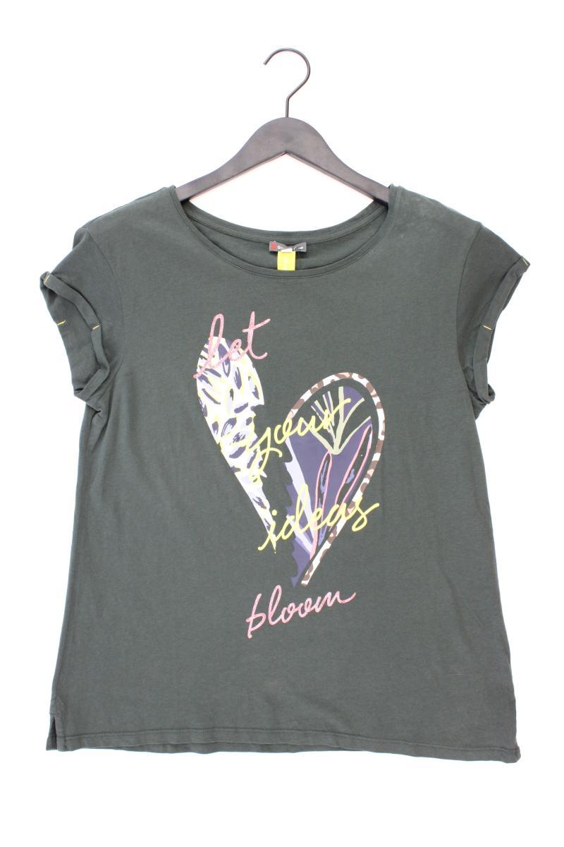 Street One Printshirt Gr. 40 Kurzarm olivgrün