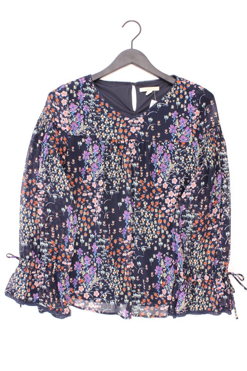 Esprit Chiffonbluse Gr. L mit Blumenmuster Langarm mehrfarbig