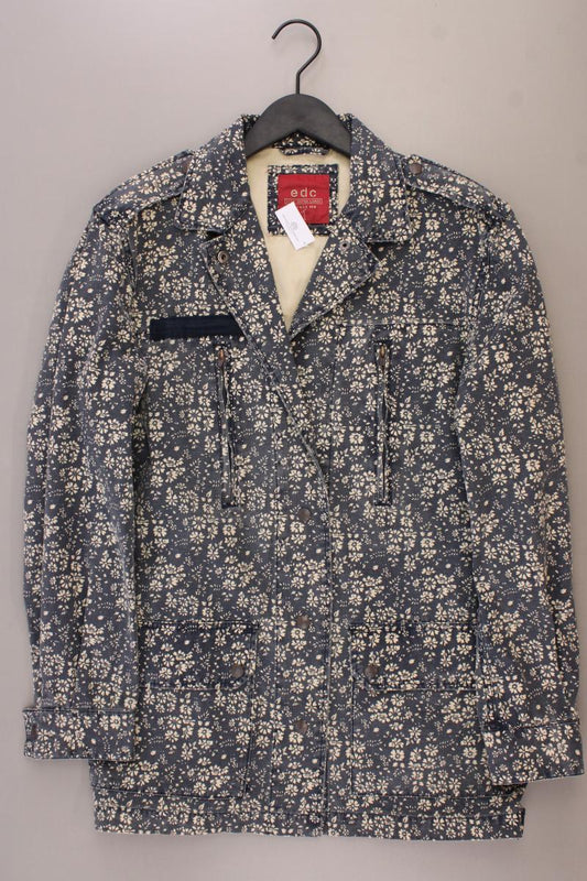 edc by Esprit Lange Jacke Gr. XL mit Blumenmuster neuwertig blau