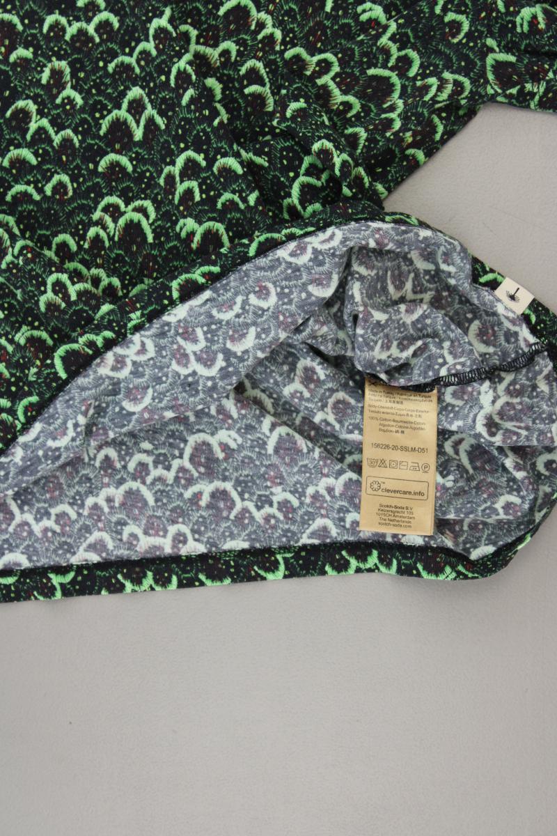 Scotch & Soda Printshirt Gr. XS Kurzarm grün aus Baumwolle