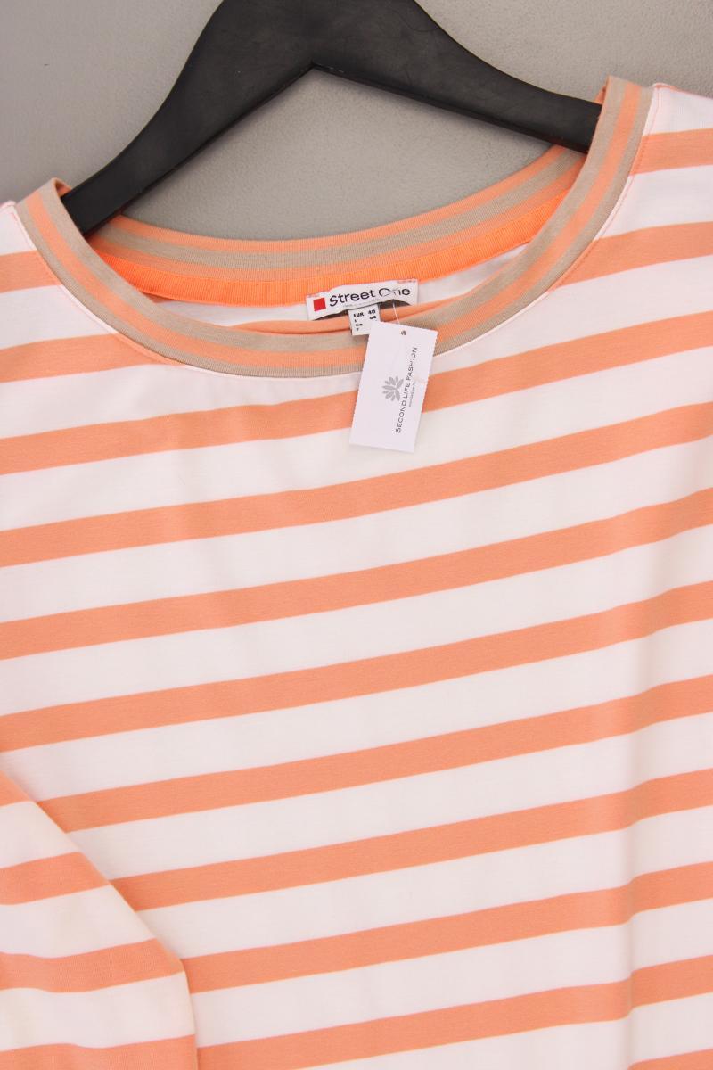 Street One Ringelshirt Gr. 40 gestreift Langarm orange