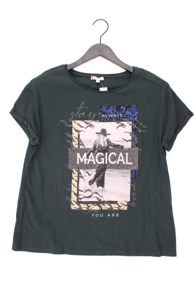 Street One Printshirt Gr. 40 Kurzarm grün