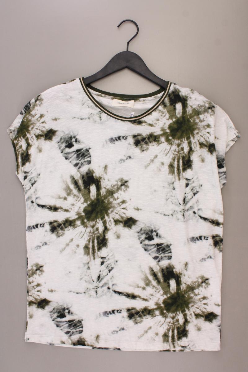 Cartoon Batikshirt Gr. 40 mit Batikmuster Kurzarm olivgrün